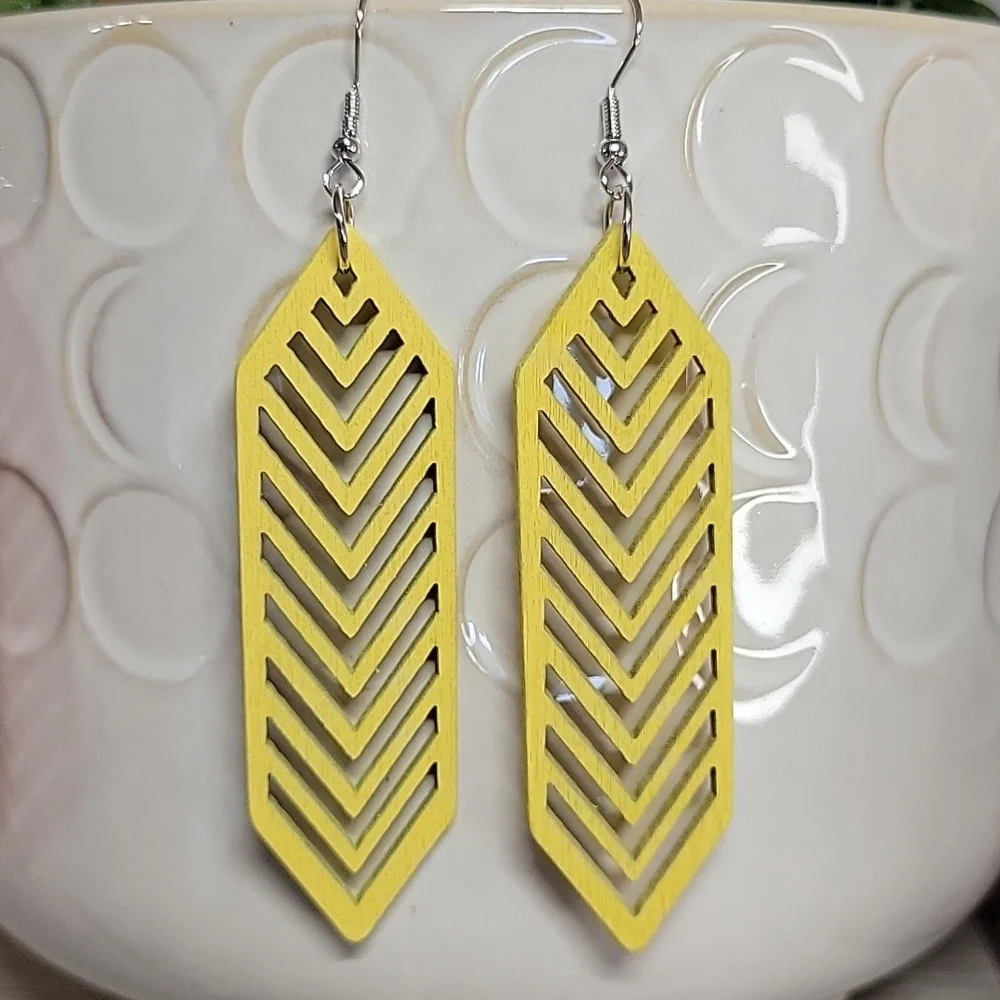 PASTEL WOOD EARRINGS, Choice of Color